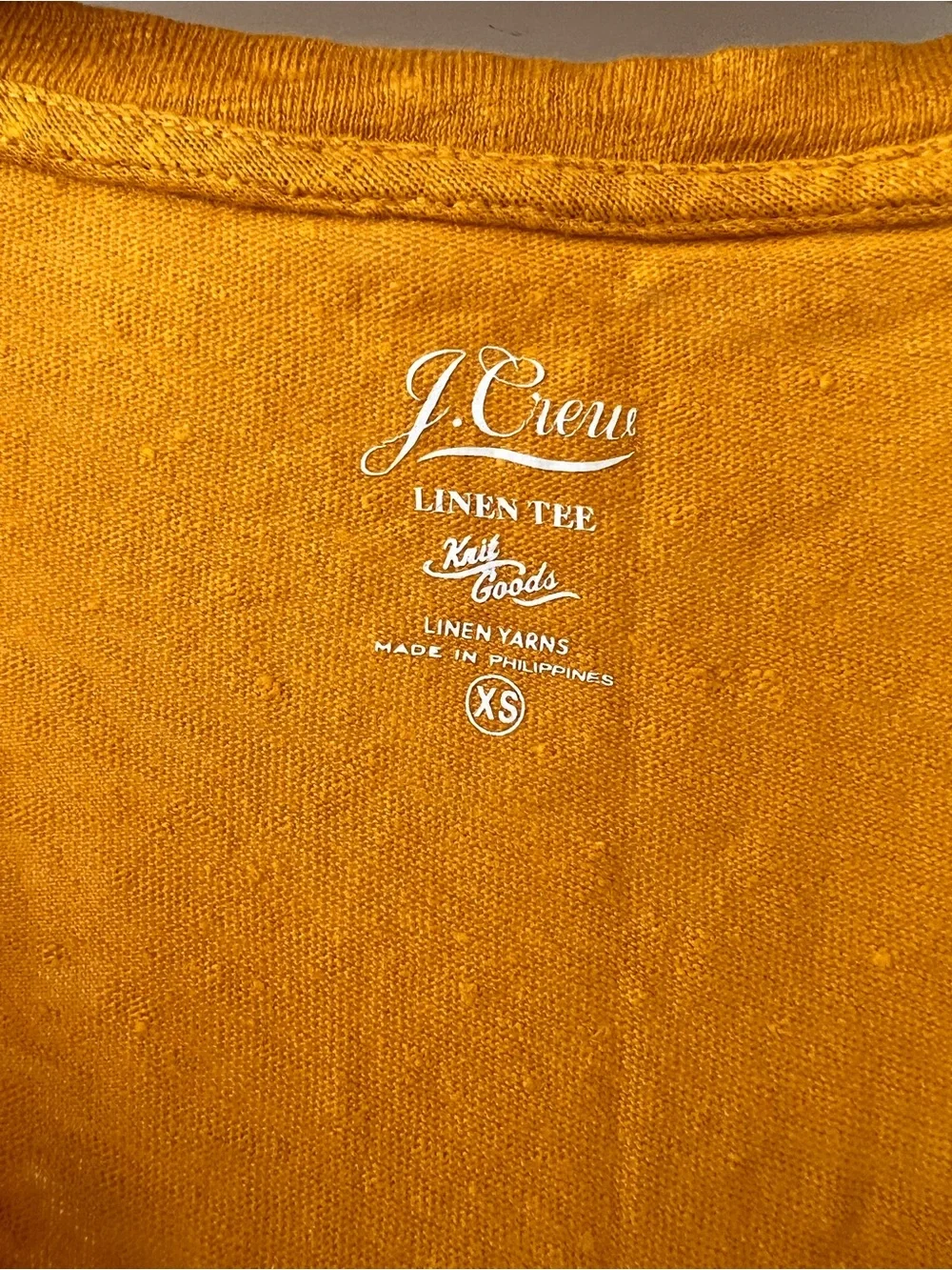 J. Crew Women’s Linen V-Neck Sleeveless Pocket Tank - Mustard Yellow Sz XS